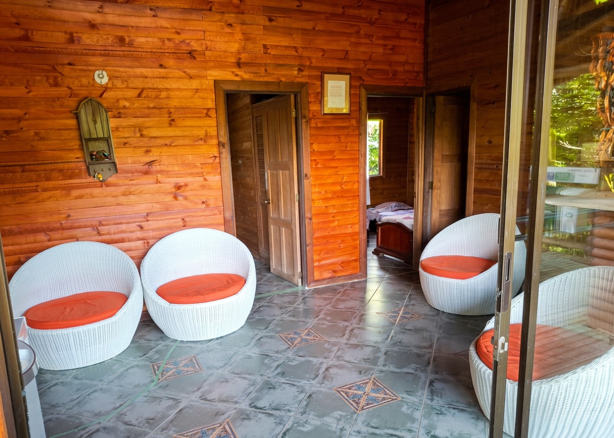 Sala interior de la finca