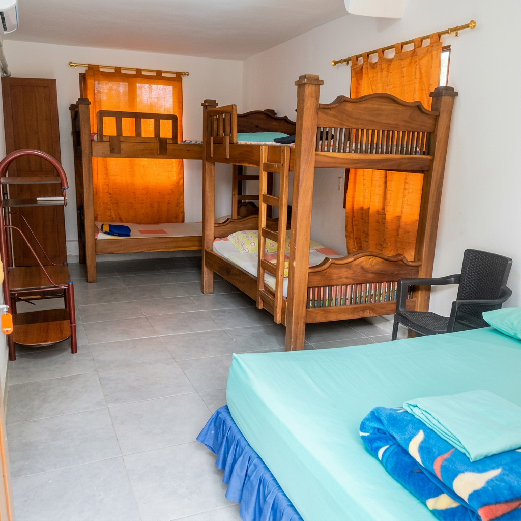 Habitación con camarote y cama adicional